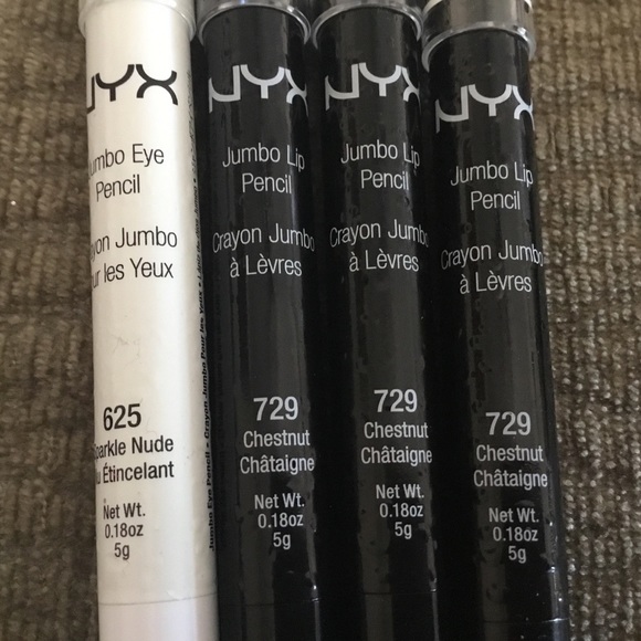 Set Of 4 NYX 3 JUMBO LIP PENCIL & 1 JUMBO EYE - Picture 3 of 4